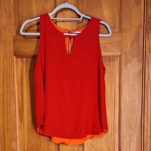 3/$20 Mine Red and Orange Sleeveless Blouse